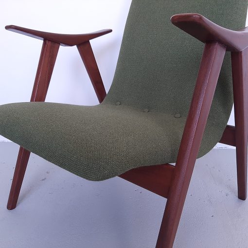 Louis van Teeffelen easychair lindengroene stof