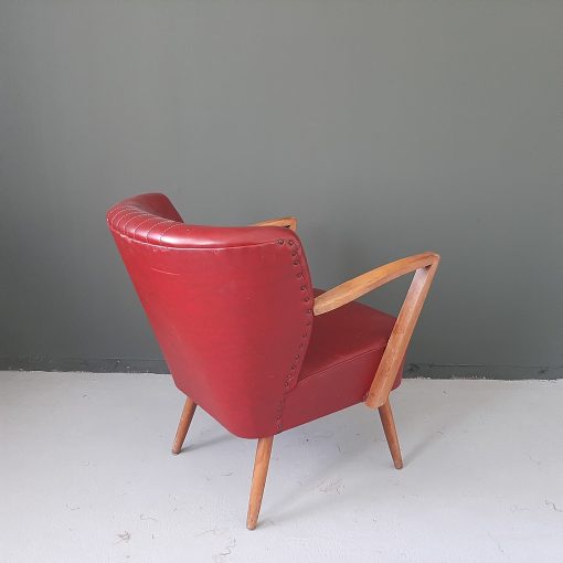 Vintage cocktail fauteuil met armleuningen